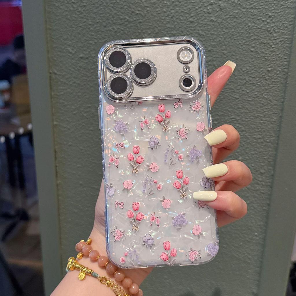 Porous Shell Pattern iPhone 17 Pro Max Case - Tulip Design for Apple 16/15/11 IP12