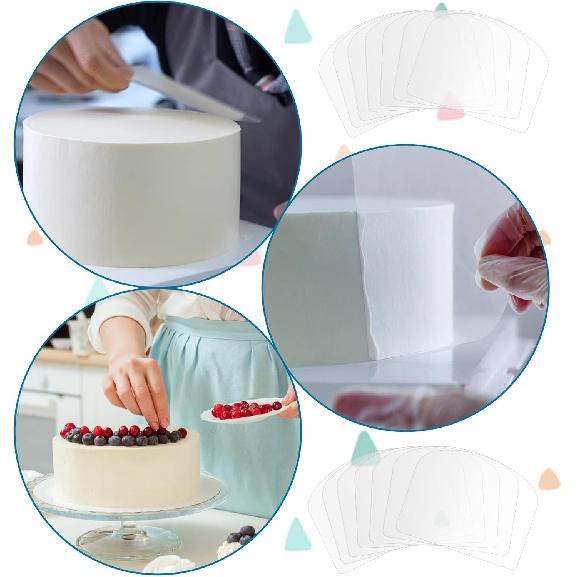 15 Pcs Transparent Cake Cream Scraper Plastic Cake Scraper Flexible Spatula Plastic Scraper Tool Cake Smoother for Icing Fondant Smoother Supplies