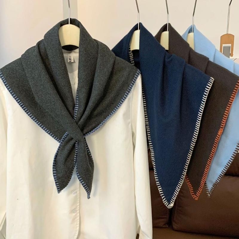 Soft Winter Shawl For Women Warm Triangular Scarf Oversized Wrap Cervical Protection Cold Weather Accessory