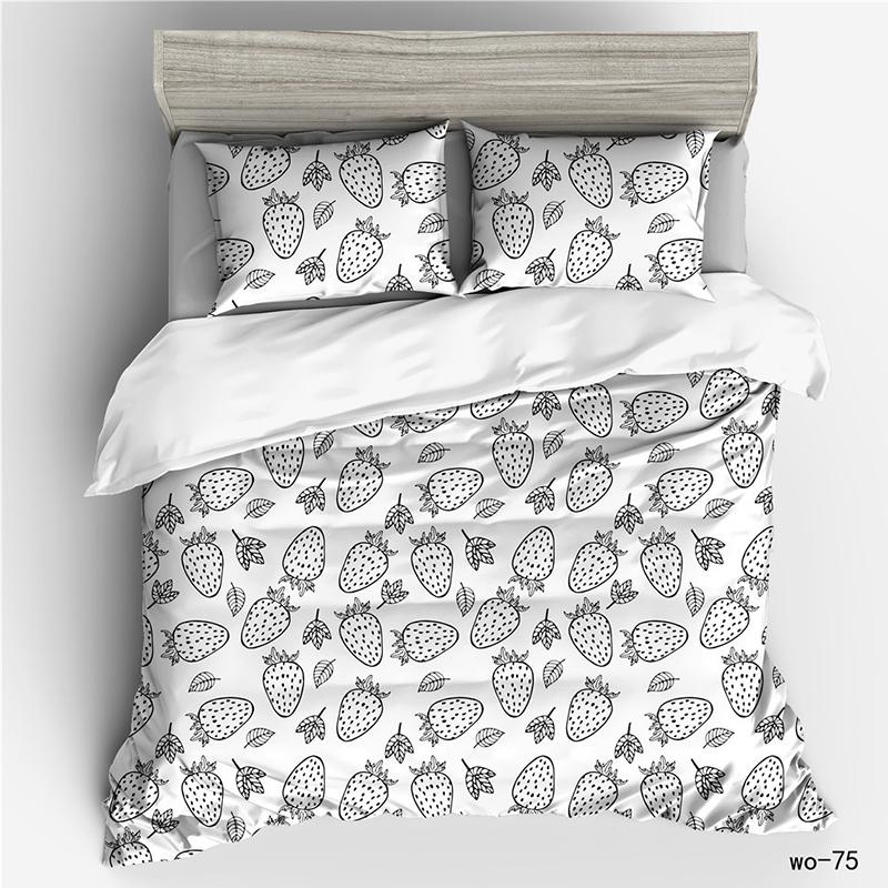 

RunGrape Пододеяльник Постельное белье Комплект Двуспальный Полуторный Двуспальный Кинг-сайз 240x220 Скандинавский Чехол на кровать 150 Евро Постельное белье Постельные принадлежности Фруктовый принт EU Single 135x200 cm