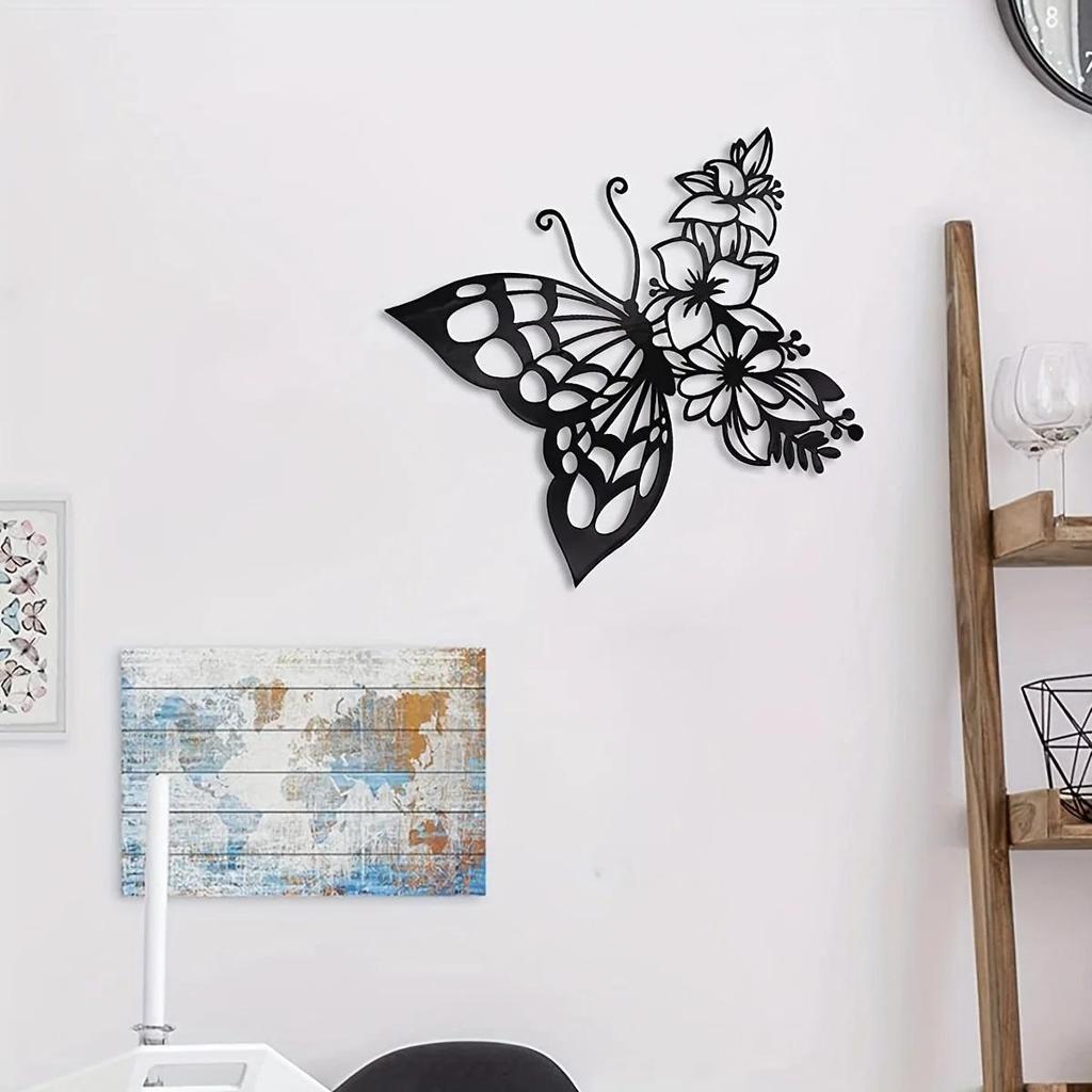 Metal Butterfly Silhouette Wall Art