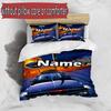 3pcs Duvet Cover Set (1*Duvet Cover + 2*Pillowcase, Without Core), Custom Name Knight Rider Pattern Bedding Set, Home Bedroom Decor Gift