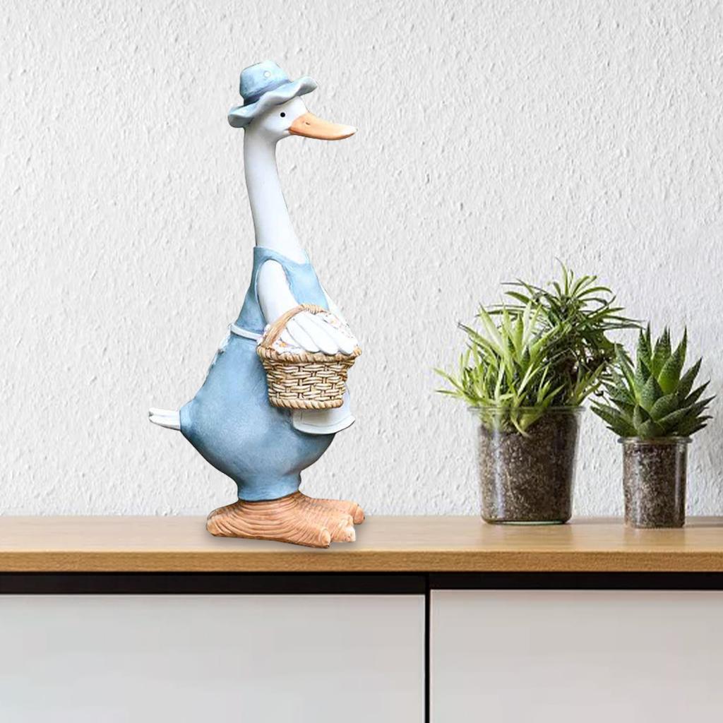 

Creative Garden Statues Pretty Exquisite Resin Duck Sculptures Standing Shelf