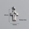 Retro Titanium Steel Cross Necklace Pendant - Stainless Steel DIY Jewelry Accessory, Fade-Resistant
