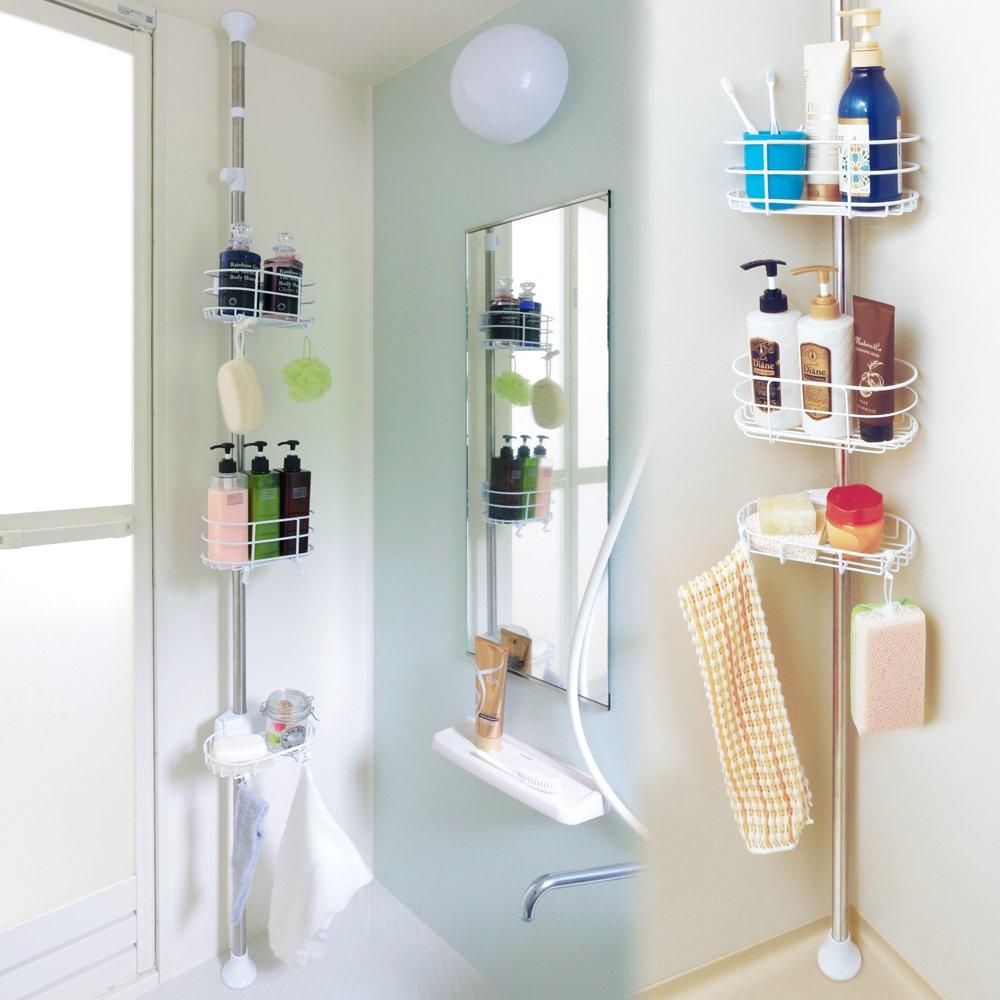Iris Ohyama BLT-19 Spannregal, Badezimmer, Ausziehbar, Höhe 140-190cm