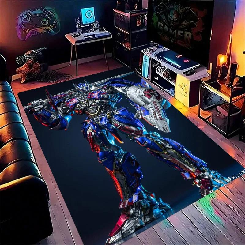 High-quality Cartoon T-Transformers Autobots 3D Bathroom Anti-Slip Mat Rugs for Home Kitchen Floor Decor Carpet