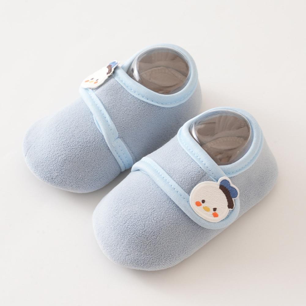

A Pair Anti Slip Toddler Socks Soft Floor Shoes Cute Floor Socks Cold Season S-Blue Chick