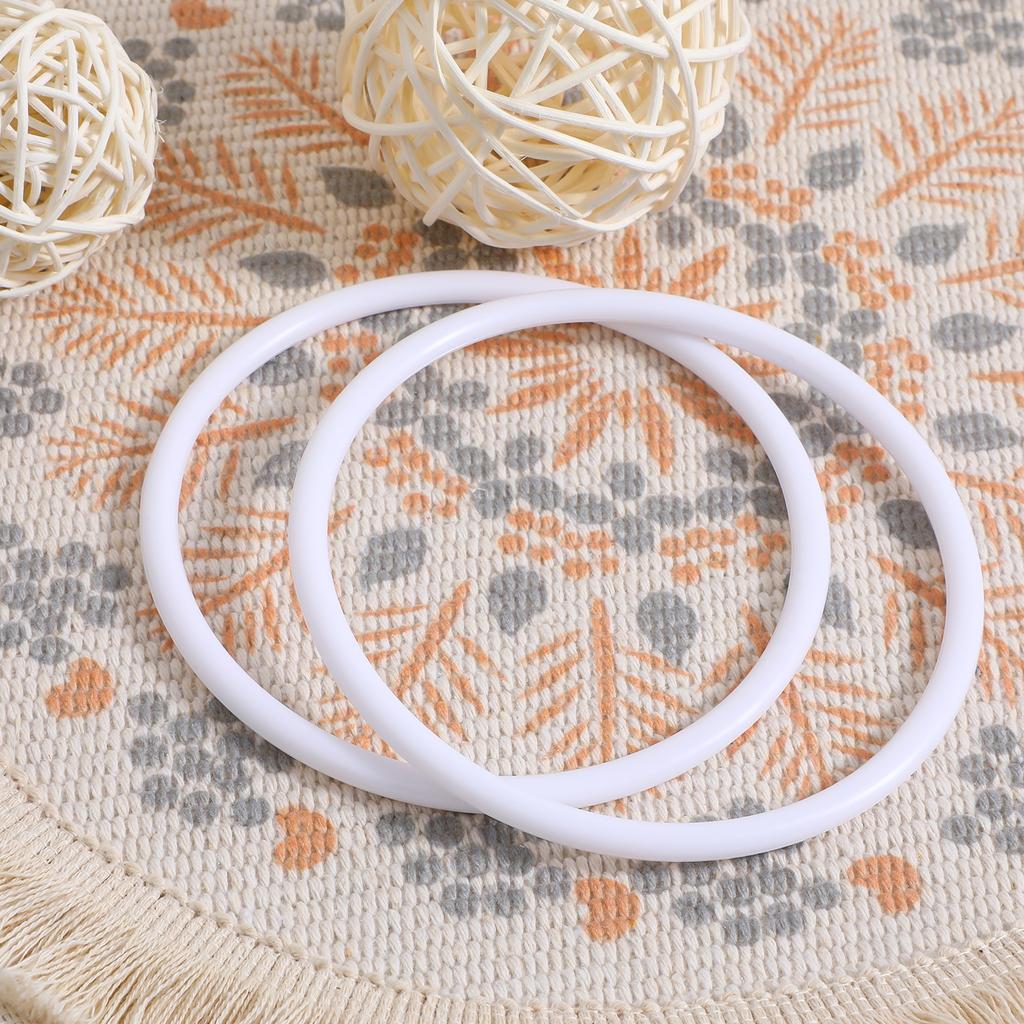 12Pcs Dreamcatcher Frame Set 16Cm White Plastic Circles for DIY Craft Projects Mandala Wall Art Dreamcatcher Plastic Ring