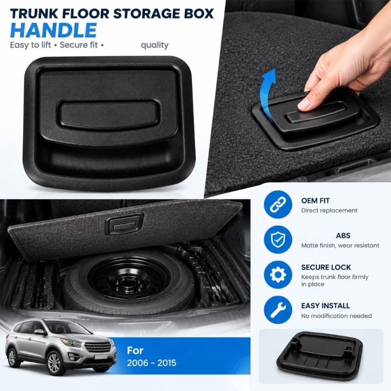 857552B000WK 85755‑2B000 Cargo Floor Handle for Existing Mounting Position, Recessed Pull Grip for Rear Underfloor Tool, Storage, and Spare Tire
