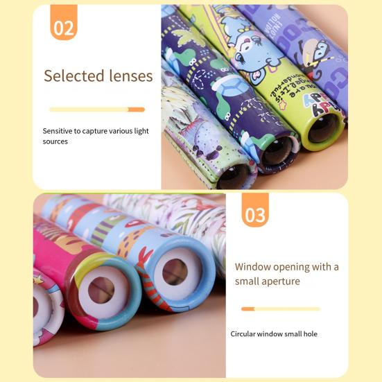 1/2/3Pcs Kids Kaleidoscope Toy Portable Toddlers Educational Classic Kaleidoscope Toy Stocking Gift Bag Filler Carnival Prize Party Gifts