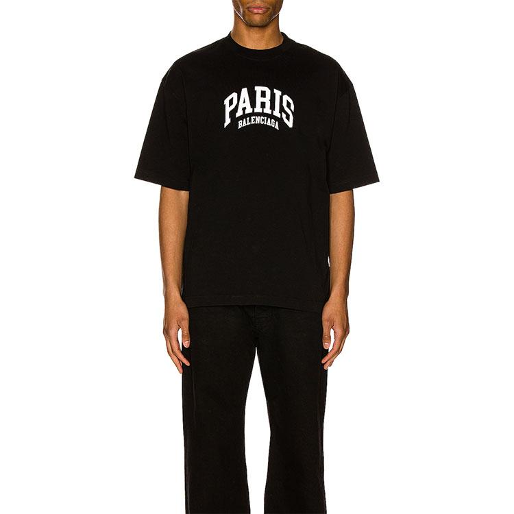 Balenciaga Mens Cities Paris Medium Fit T Shirt 612966TLVL71070