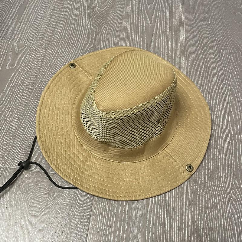 Hat men's summer big brim outdoor fishing sun protection hat sun hat bucket hat construction site dry farm work sun hat
