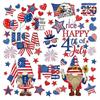 Patriotic Gnome Window Stickers: Stars & Stripes Electrostatic Decor