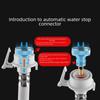 Gunmetal Anti-Fall Automatic Stop Valve Washing Machine Faucet Adapter