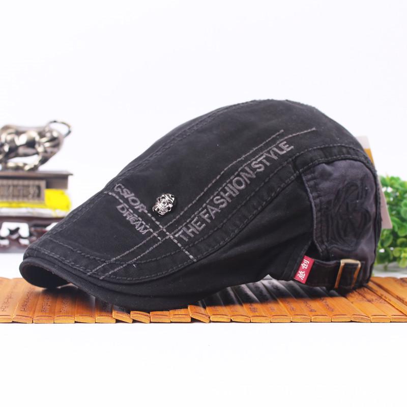 

Unisex Cotton Duckbill Cap - Retro Newsboy Sunshade Hat for Outdoor Casual Wear Adjustable чёрный