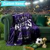 Custom Name Blanket Sacramento Basketball Logo Blanket Bedding Blanket for Travel, Camping, Living Rooms, Offices, Sofas, Fan Christmas gift