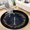 1pc Lord of the Rings Office Round Area Rug, Indoor Mat Suitable For Office, Under Office Chairs Bedroom Living Room Home Decor, Room Deco