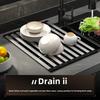304 Stainless Steel Foldable Sink Drying Rack Fruit Vegetable Dish Holder Stainless Steel Over Sink Sponge Rag Drying Rack