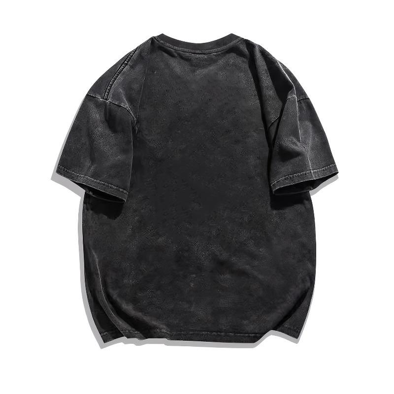 European sizes Men'S Trendy Pattern T-Shirt - , Vintage Street Style Crew Neck Short Sleeves