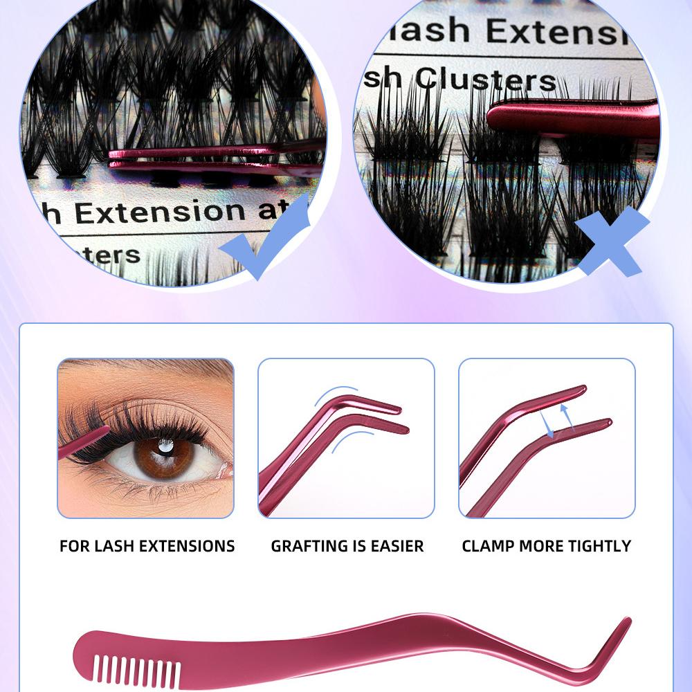 DIY Premium Synthetic Fiber Cluster False Eyelashes Come with Tools