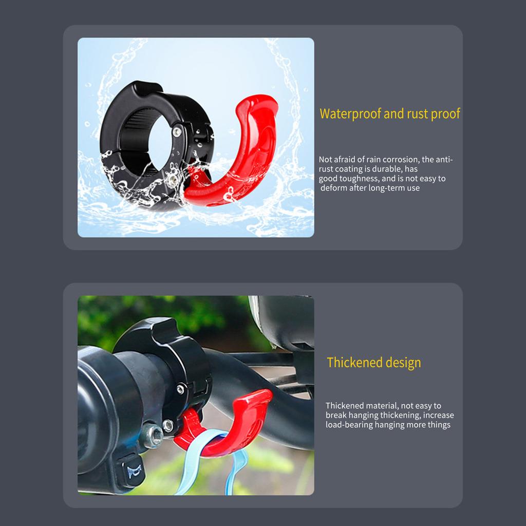 Aluminum Alloy Hanger Hook Holder Scooter Helmet Hook Replaceable Electric Bike Hanging Bag Claw Hook Motorcycle Hook