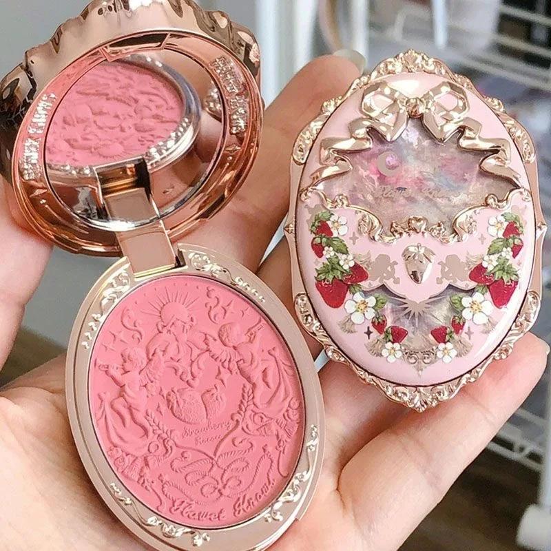 Flower Knows Erdbeer Rococo Serie Geprägtes Rouge 5g Rougepuder Berry Mary Rougepalette Make-up Professionell