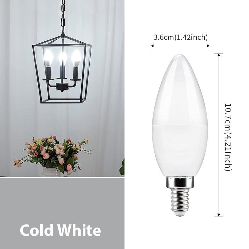 

10 шт. Светодиодная лампа-свеча AC220В 3Вт 6Вт 9Вт 12Вт E14 Подходит для кухни, ванной комнаты, люстры, хрустальной лампы 12W&E14&10 pcs