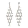 Niche Design High-end Zircon Stud Earrings Crystal Fringed Earrings High-end Temperament Exquisite Long Women's Earrings Earrings