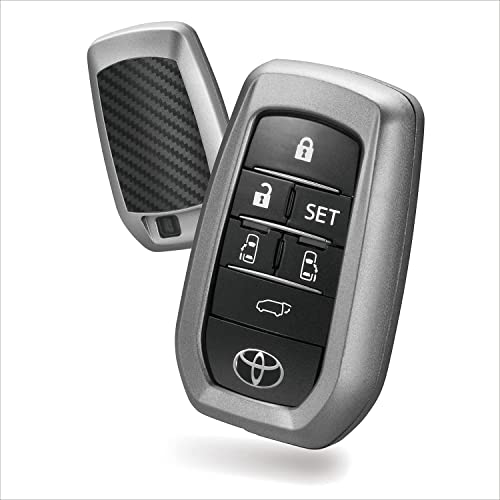 CARMATE Car Key Case Toyota E Carbon Style Gunmetal Lightweight Thin Hard Shell Type Yaris Aqua Alphard DZ568