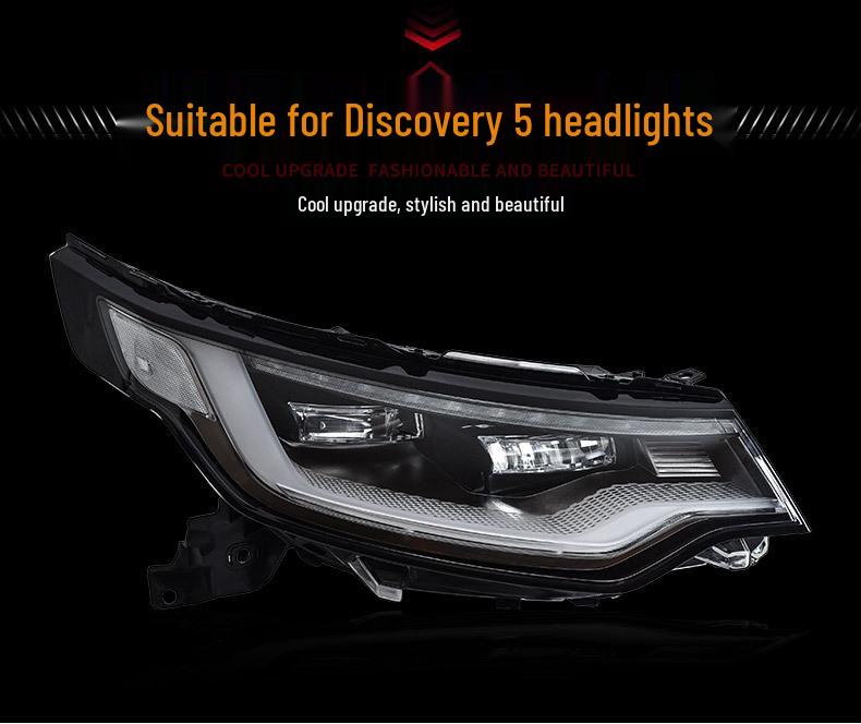 LED Matrix Lens Headlight with Daytime Running Light for Land Rover Discovery 5: Low and High Trim Compatibility