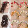 Summer Flower Crown for Women and Girls Beach Traveling Hair Accessories Floral Headbands Super Fairy Ribbon Hairbands Tiaras