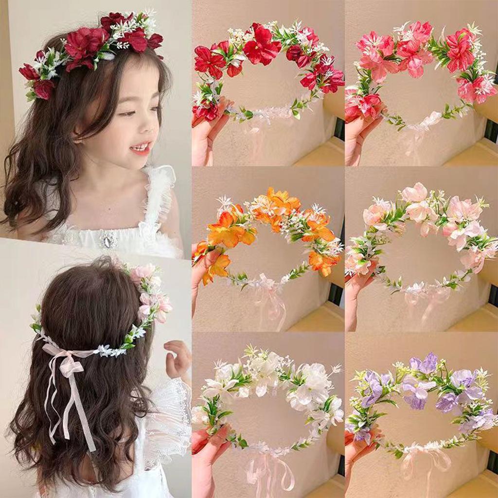 Women's Garland Flower Hairband Durable Photography Flower Design Hairband for Women Party Hairstyle Making