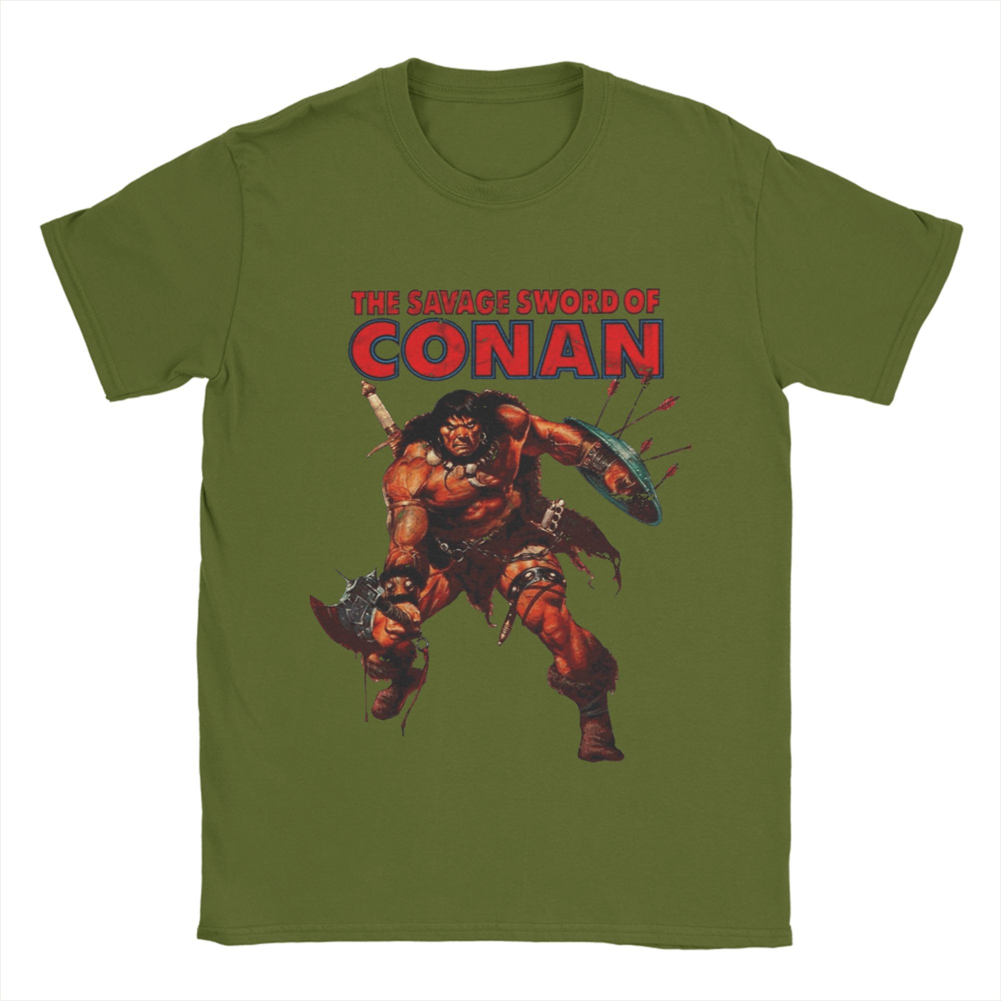 

Conan the Barbarian T-Shirt Summer Movie Novelty T Shirts Couple Cotton O Neck Plus Clothing Short Sleeve Aesthetic Tshirt 4XL