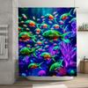 High-Quality Fish Tank Shower Curtain Colorful Aquatic Print for Bathroom Decorations Perfect Gift Idea (72 x 72) [Free Shipping