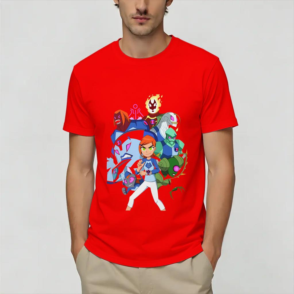 Novelty Ben 10 Aliens TShirts Unisex Round Collar Pure Cotton T Shirt Short Sleeve Tees 4XL 5XL 6XL Tops