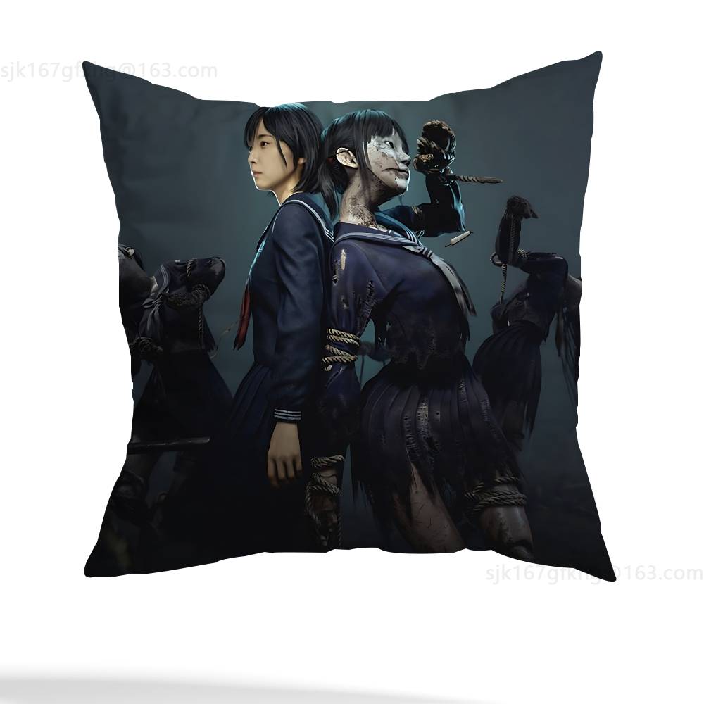 S-Silent Hill  pillowcase casual style decoration, suitable for home decoration (excluding pillow core)