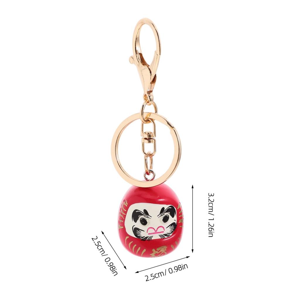 Stylowy i Uroczy Brelok Daruma dla Licealistów Czerwona Daruma Tradycyjny Szczęśliwy Klucz Prezent [LIFKOME] Uczniowie, Zawieszka, Amulet, Pierścień, Samochód/Torba