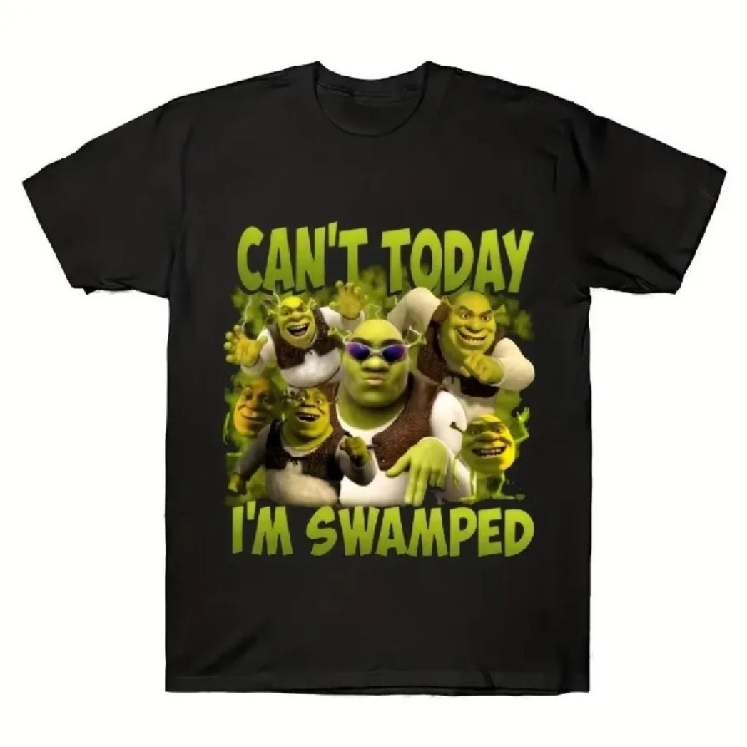 

Cant Today Im Swamped Women Funny Graphic 100% Cotton T-Shirt Relaxed Fit Summer Casual Tee Top with Humorous Women s Clothing S