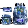 Rainbow Friends Surrounding Backpack Elementary School Student Starry Sky School Bag Three-piece Set
