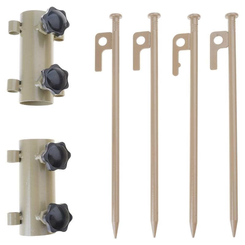 

Reinforced Windproofed Awnings Rod Suit Camping Tent Rod Holder Fixing Pipe for Outdoor Use хаки