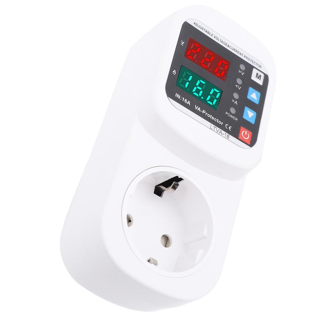 Automatic Voltage Current Socket LED Display Voltage Current Surging Socket 1-63A