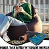 Battery Inverters 21V Built-in Led Light Car Battery Converter Portable Generator Charger For Car Camping Outdoor Home Truck