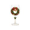 3D Christmas Glass Goblet with Festive Holiday Design