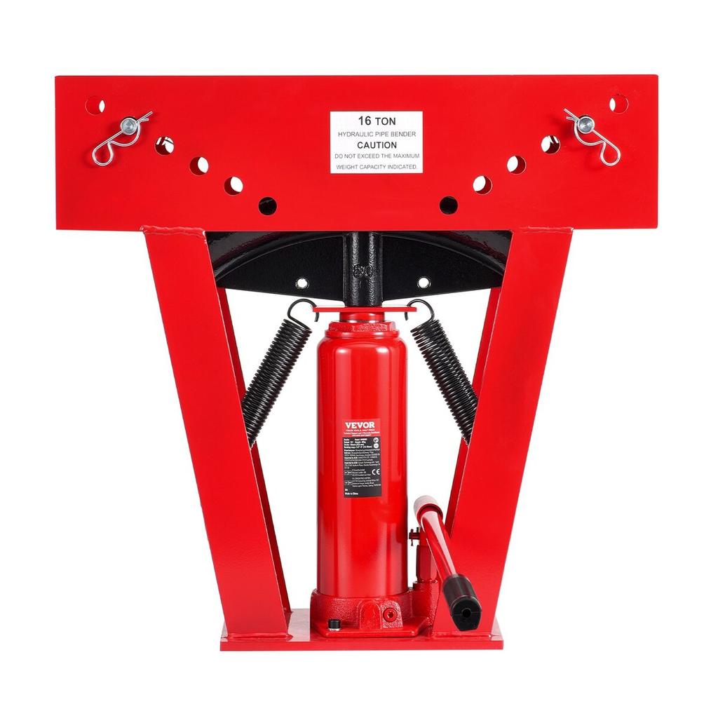 Hydraulic Pipe Bender, 16 Ton Manual Pipe Bending Tool with 8 Dies