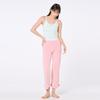 Oz Is Ozpn2133 Vintage Washed Round Crop Yoga Pants - Dark Pink
