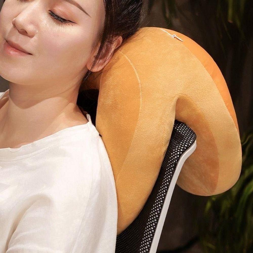 Double-sided Capybara Office Nap Pillow Plush&Ice Silk Capybara Neck Pillow  Men Women