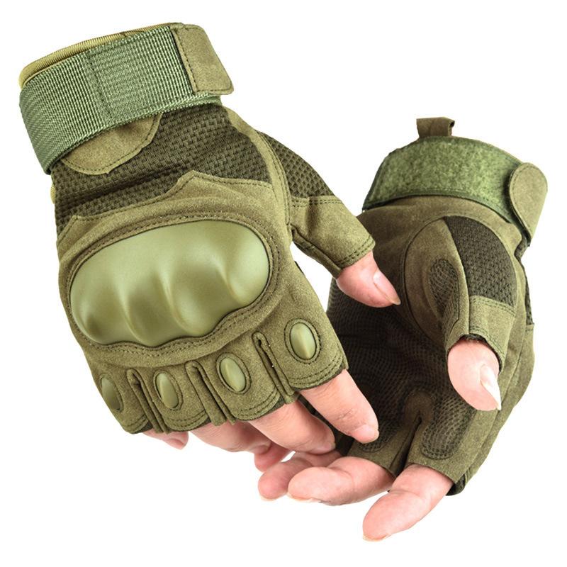 New Tactical Half Finger Gloves Hard Shell Outdoor Sports Cycling Motorcycle Fitness Mountaineering Training Long Finger Touch Screen Gloves