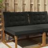 Outdoor Sofa Cushions 2 Pcs Black Polyester