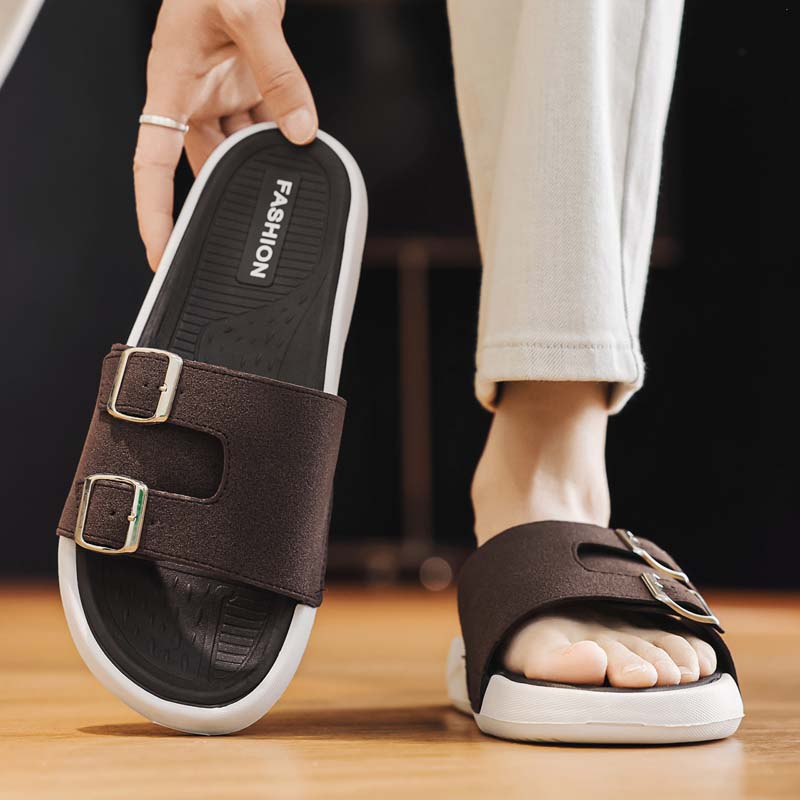 Sommer Herren Strandhausschuhe Rutschfeste Bequeme Hausschuhe Für Innen Außen Herren Wasserschuhe Sandalen