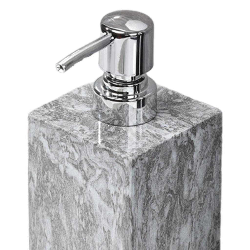Marble Texture Soap Dispenser Shower Dispenser Resin Liquid Hand Soap Dispenser for Home Countertop Kitchen Laundry Room Hotel